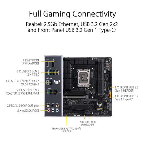 Motherboard Micro-ATX Asus TUF Gaming B760M-Plus D4 - 90MB1DI0-M0EAY0