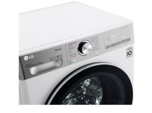 Máquina  lavar roupa LG F4WV9009P2W, 9 kg, eficiência energética A, 1400 rpm., branco LxAxP) 60x85x56.5 Cm