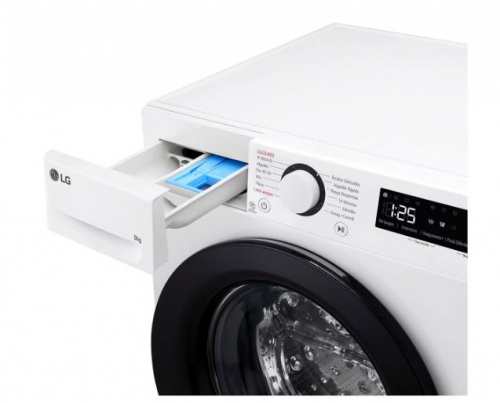 Máquina de lavar roupa LG F4WR5009A6W, 9 kg, eficiência energética A-10%, 1400 r.p.m., AI DD™, Steam™, branco