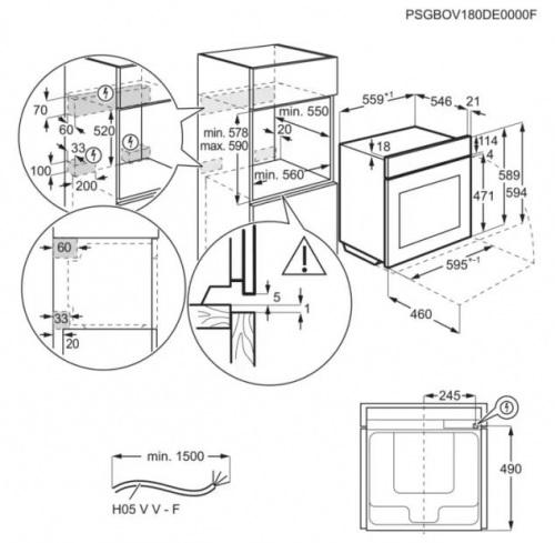 Forno Encastre AEG BPE535060M Pirolítico Surround Cook Inox 70L (MFR01)