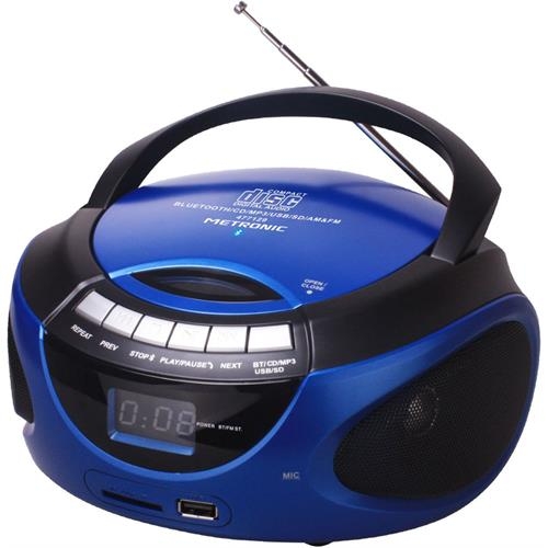 METRONIC - Rádio CD MP3 Bluetooth Azul 477129