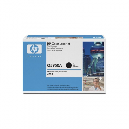 HP Color LaserJet Q5950A Black Print Cartridge for CLJ 4700, up to 11,000 pages