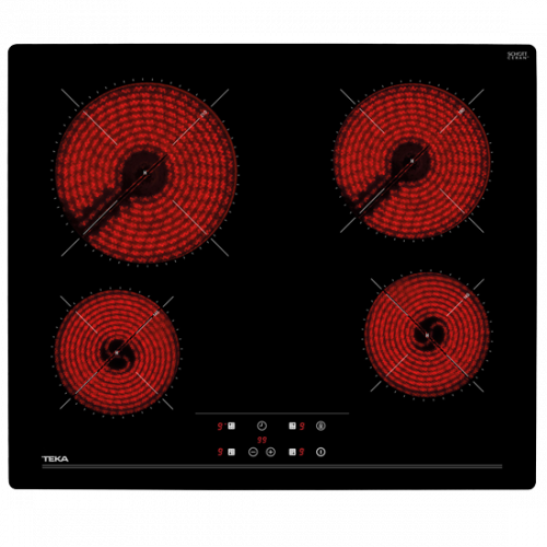Placa Vitroceramica Biselada Frontal TEKA TZ 6415 Encastre 6300W 4 Zonas 60Cm