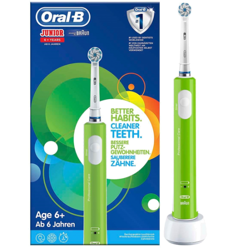 BRAUN ESCOVA DENTES ORAL B Escova Elétrica Júnior Verde