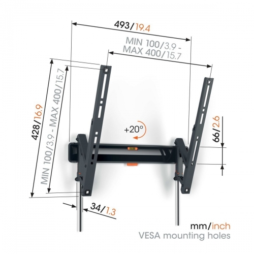 SUPORTE TV VOGELS WALL 3215 TILTING TV WALL MOUNT 8351120