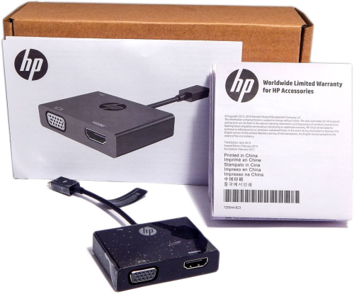  HP MicroUSB-Male to HDMI-VGA Adapter New K2P81AA-ACI