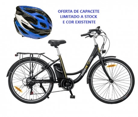 Bicicleta Elétrica Nilox Bike J5 National Geographic Preta 36V 30NXEB266VNG1V2-Oferta Capacete