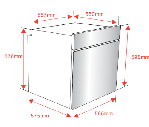 Forno encastre Orima OR-65-MX 60cm 69L Classe A