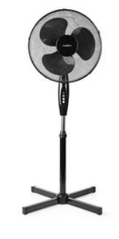 NEDIS STAND FAN DIAMETER 400 MM 3-SPEED OSCILLATION 45 W ADJUSTABLE HEIGHT BLACK